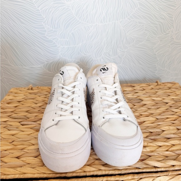 Women’s Nike Court Legacy Lift × Nike Size 8 Platform Black Summit White hemp - Picture 8 of 9